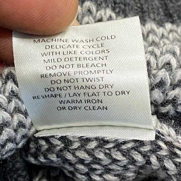 Seduka Sweater Mens XL Lambs wool Blend Shawl Collar Cardigan Elbow Patches Grey - Picture 7 of 11